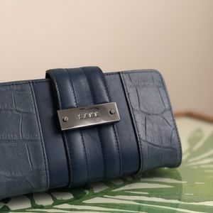 L.A.M.B blue leather wallet